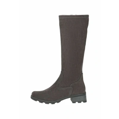 Abbildung von CAPRICE Damen Stiefel mit Absatz Kniehoch Vegan, Grau (Dk Grey Str.), 42 EU