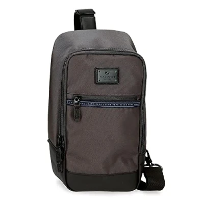 Abbildung von Pepe Jeans Iron Grey Umhängetasche 18x35x9 cm Polyester mit Kunstlederdetails