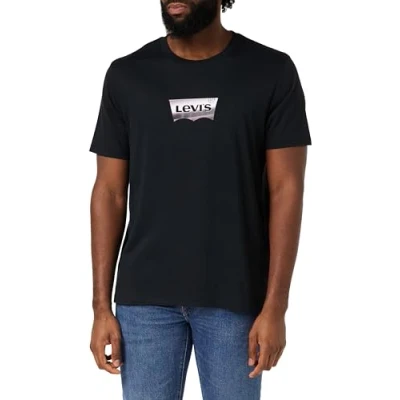 Abbildung von Levi&#039;s Graphic Crewneck TEE Tshirt print, Herren, Größe: XS, Chrome caviar