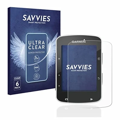 Abbildung von Savvies 6 Stück Schutzfolie für Garmin Edge 520/820 Displayschutz Folie Ultra Transparent