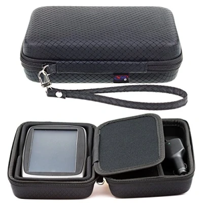 Abbildung von Schwarzes Hartschalentasche für Tomtom Start 62 60 Via 6&#039;&#039; 6 Zoll GPS Navigationsgerät Navigationssystem Sat NAV mit Tragegurt und Zubehörfach