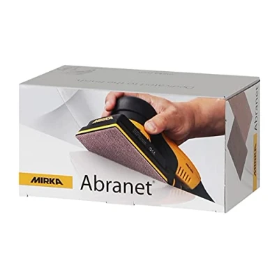 Abbildung von Mirka Abranet Netz Schleifstreifen 70x125 mm Klett / Korn P100 50 Stk zum Schleifen von Holz, Spachtel, Lack, Kunststoff 5414905010