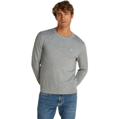 Abbildung von Tommy Jeans Essential Light Sweater Strickpullover, Herren, Größe: 58, Grey