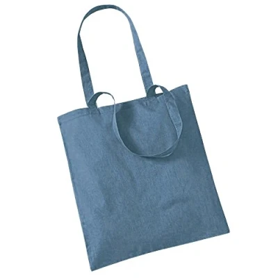 Abbildung von Westford Mill Baumwoll Tragetasche mit langen Henkeln / Airforce Blue, One