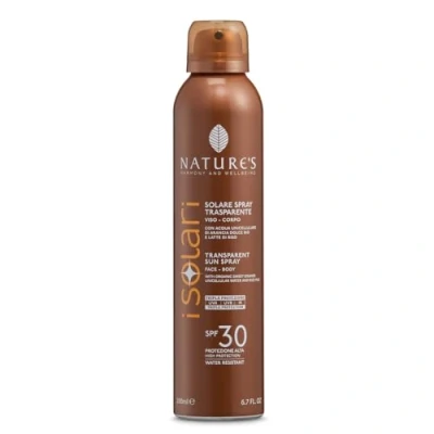 Abbildung von Nature&#039;s iSolari Sonnenschutzspray, transparent, LSF 30, Sonnenschutz für Körper, schnelle Absorption, wasserfest, 200 ml