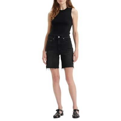 Abbildung von Levi&#039;s Ribcage Bermuda Jeans Shorts, Damen, Größe: 24, Goth princess