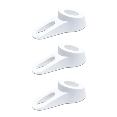 Abbildung von 2 x sossai® Doppel Türstopper Duoplus + 1 GRATIS seitig verwendbarer Türkeil Allrounder Haushalt Rutschfest bodenschonend Farbe: Weiß