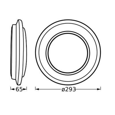 Abbildung von LEDVANCE ORBIS BERLIN LED Deckenleuchte 300mm, schwarz, 16W, 2000lm, warmweiße Lichtfarbe, sehr homogene Lichtverteilung, lange Lebensdauer, fest verbautes Modul, rund, IP20 Schutzklasse, 3000K