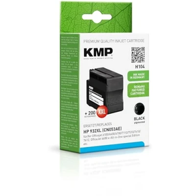 Abbildung von KMP Tintenpatrone passend für HP 932XL (CN053AE) OfficeJet 6100 e Printer 6600 All in One Special Edition 6700 etc.
