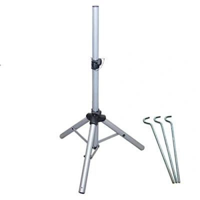Abbildung von PremiumX Dreibein Stativ Aluminium Silber Tripod Ständer 3x Heringe SAT Halterung