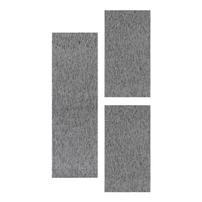 Abbildung von SIMPEX24 Kurzflor Bettumrandung Unicolor Einfarbig, Höhe 7 mm, (Bett Set, 3 tlg., Bettvorlage), Schlafzimmer Teppich Läufer Set teilig