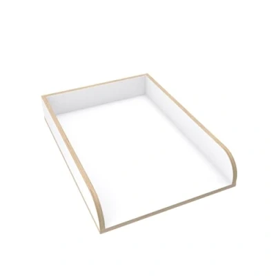 Abbildung von regalik Wickelaufsatz Universal, Wickeltischaufsatz für Kommoden in beliebiger Breite, Abnehmbar Wickelkommode aufsatz, Abgerundeten Frontplatten, Weiß Superholz, 2 mm ABS Material, 72cm x 54cm