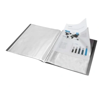 Abbildung von Liderpapel Präsentationsmappe mit 40 Hüllen aus Polypropylen, DIN A3, blickdicht, Schwarz