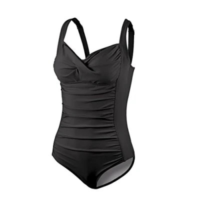 Abbildung von BECO Beermann GmbH &amp; Co. KG Damen Draped Criss Cross Badeanzug, schwarz, 38