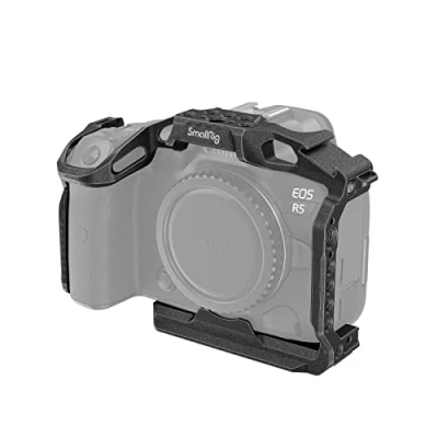 Abbildung von SMALLRIG Cage Käfig für Canon R5 R6 C Spiegellose Kamera, Aluminiumlegierung mit Stromlinienförmiger Struktur 3233B