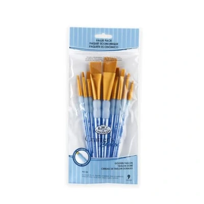 Abbildung von Royal &amp; Langnickel RCC 302 Crafters Choice, Golden Taklon 9 teiliges Flachpinsel Set
