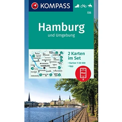 Abbildung von KOMPASS Wanderkarten Set 725 Hamburg und Umgebung (2 Karten) 1:50.000: inklusive Karte zur offline Verwendung in der App. Fahrradfahren. Reiten.