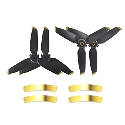 Abbildung von Fututech 2 Paar geräuscharme Propeller für DJI FPV CW CCW Zubehör Drohne, leicht, leise (Gold Two Pairs)