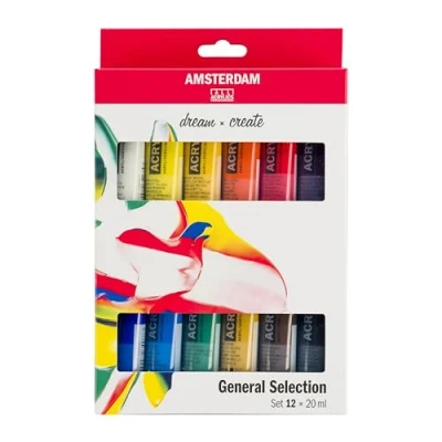 Abbildung von Amsterdam Standard Series acrylic paint general selection set 12 x