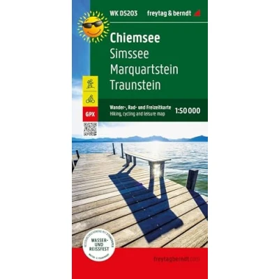Abbildung von Chiemsee, Wander , Rad und Freizeitkarte 1:50.000, freytag &amp; berndt, WK D5203: Simssee Marquartstein Traunstein, GPX Tracks, wasserfest reißfest (freytag berndt Freizeitkarten)