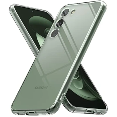 Abbildung von Ringke Fusion Kompatibel mit Samsung Galaxy S23 Plus 5G Hülle Transparent Dünn Weiche Rahmen Case Band Löcher Clear