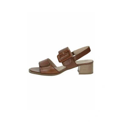 Abbildung von CAPRICE Damen Sandalen mit Absatz aus Leder Elegant, Braun (Cognac Nappa), 38 EU