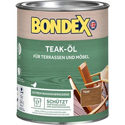 Abbildung von Bondex Teakholzöl 0,75 3 l, Wasser stop Abperleffekt, Wetterschutz, UV Schutz