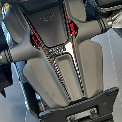Abbildung von Resin Bike Aufkleber für Motorrad Kompatibel mit Ducati Multistrada V4 1100. Heckschutz vor Stößen und Kratzern. 3D Harzklebstoff Stickers Made in Italy