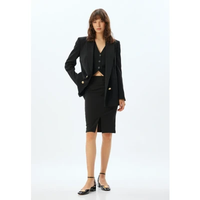 Abbildung von Koton MIDI Column Bleistiftrock, Damen, Größe: 42, Black