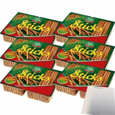 Abbildung von funny frisch Sticks Salzstangen 6er Pack (6x200g Packung) + usy Block