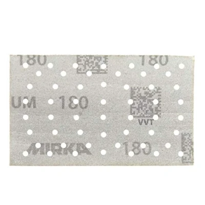 Abbildung von Mirka Iridium Premium Schleifpapier 81x133mm Klett 54 Loch, Korn 180, 100 Stk / Zum Schleifen von Lack, Spachtel, Grundierung, Holz, Stahl, Mineralwerkstoffe, Kunststoff