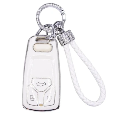 Abbildung von RCBDCYGJ Autoschlüssel Hülle Cover, 3 Tasten Cover Kompatibel mit A4 B9 A5 A6L S4 S5 S7 8W Q7 4M TT TTS RS