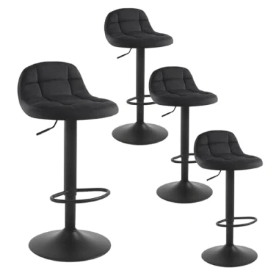Abbildung von Woltu Barhocker (4 St), höhenverstellbar 360 Drehstuhl bis 120kg belastbar