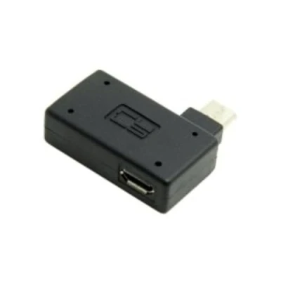 Abbildung von Cablecc Micro USB 2.0 OTG Host Adapter, rechtswinklig, (90 Grad), mit Strom, für Galaxy S3/S4/S5/Note2/Note3, Handy und Tablet