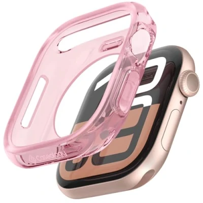 Abbildung von Caseology Capella Hülle kompatibel mit Apple Watch 10 (46mm) Clear Pink