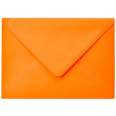 Abbildung von Clairefontaine 5492C Packung mit 20 Umschläge Pollen, Format C5, 162 x 229 mm, 120g, ideal für Korrespondenz und Einladungen, Clementine, 1 Pack