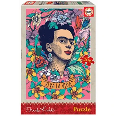 Abbildung von Educa Puzzle 500 Teile für Erwachsene Viva la Vida, Frida Kahlo, und Kinder ab 11 Jahren, Kunst (19251)