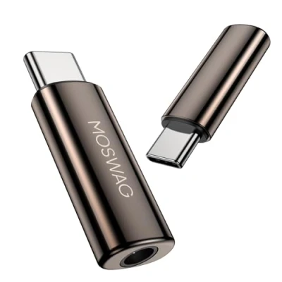 Abbildung von MOSWAG USB C auf 3,5mm Klinke,Typc Aux Kopfhörer Adapter,USB Audio Zinklegierung Adapter für Samsung GalaxyS23 S22 S21 Ultra,Pixel 7/6 iPad Pro/Air/Mini Oneplus 10 Pro