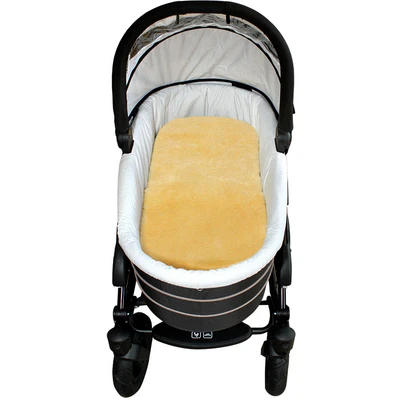 Abbildung von Heitmann Felle Babylammfell &quot;Einlage echtes Lammfell&quot;, ideal für Soft Tragtaschen, Kinderwagen, Buggy, Kinderbett, waschbar
