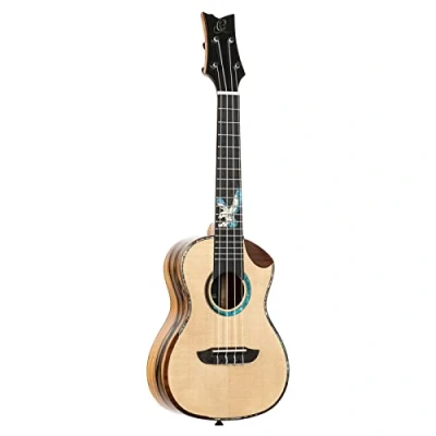Abbildung von Ortega Guitars Konzert Ukulele Elektro Akustisch The Private Room Series Inklusive Gigbag Fichte, Weißes Ebenholz, Natur (EAGLESUITE U)
