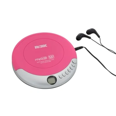 Abbildung von ROXX PCD 501 pink CD Player (Tragbarer MP3 mit Anti Schock, LCD Display, inkl Kopfhörer)