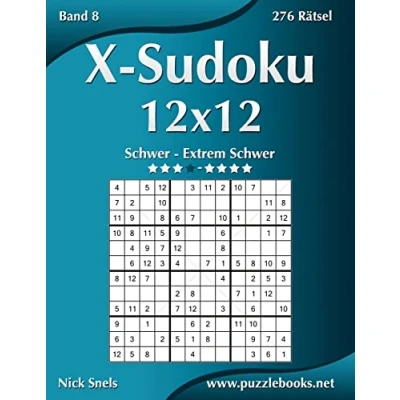 Abbildung von X Sudoku 12x12 Schwer bis Extrem Band 8 276 Rätsel