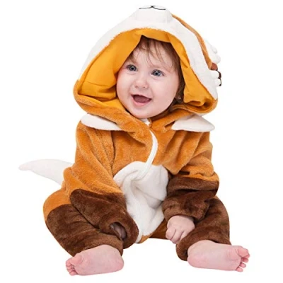 Abbildung von corimori (Baby Onesie Faye der Fuchs Süßes Tier Plüsch Kostüm Strampler Braun Beige (60 70 cm)