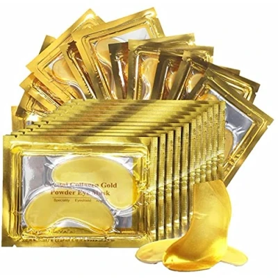 Abbildung von (30 Paar) Augenmaske, Crystal 24K Gold Powder Gel Kollagen Premium Augenbehandlung Maske, Anti Aging &amp; Falten, Feuchtigkeit für unter den Augen, feuchtigkeitsspendend, geschwollene Augen