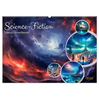 Abbildung von SCIENCE FICTION Leben auf fernen Planeten (Wandkalender 2025 DIN A2 quer), CALVENDO Monatskalender