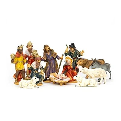Abbildung von Marolin Krippenfiguren Set 12 Figuren, zu 9cm Fig. (Kunststoff)