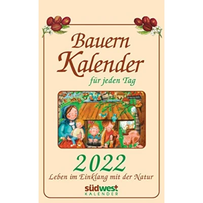 Abbildung von Bauernkalender für jeden Tag 2022 Tagesabreißkalender. Leben im Einklang mit der Natur