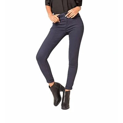 Abbildung von Nina Carter P109 Damen Skinny Fit Jeans High Waist Slim Hose Figurbetonte Stretch Jeanshose (Navy Blau (P056 3), XL)