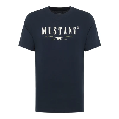 Abbildung von Mustang Tshirt print, Herren, Größe: Large, Blau