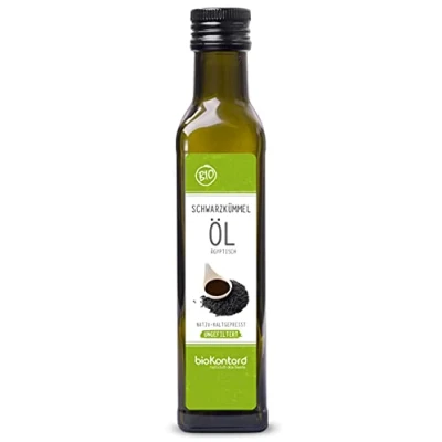 Abbildung von Schwarzkümmelöl ägyptisch 250 ml BIO UNGEFILTERT I nativ und kaltgepresst von bioKontor